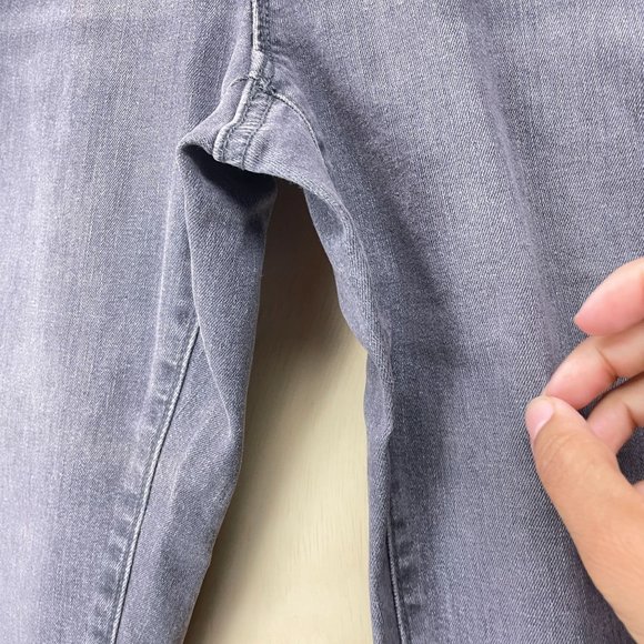 Loft Outlet Women's Sz 8 Curvy Skinny Grey Wash Jean Tapered Stretch Cotton Blnd - Picture 11 of 12